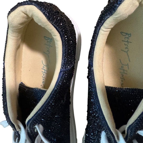 Blue by Betsey Johnson Sidny Rhinestone Embellished  Platform Lace up (7.5) - Picture 12 of 14